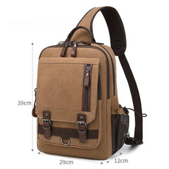 large sling bag School sling shoulder bag mens Canvas Large Sling Bag For Men 