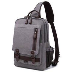 large sling bag School male sling bag Canvas Large Sling Bag For Men one strap backpack