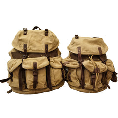 Khaki Mens Canvas EDC Backpack 