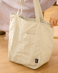 Womens Huge White Nylon Tote Bag Khaki Large Nylon Tote Bag with Zipper