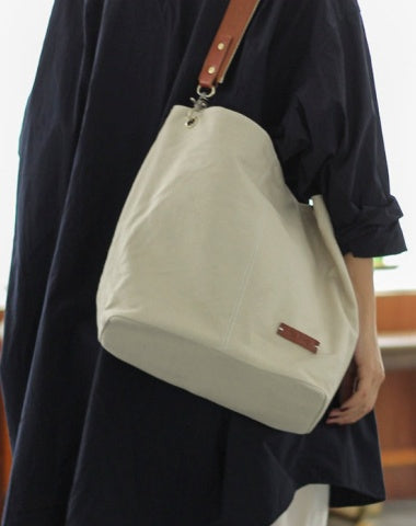 Womens White Canvas Tote Bag Canvas Shoulder Bag Canvas Crossbody Tote Bags for Men