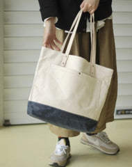 large canvas tote bag​  canvas large tote​ two tone canvas tote bags