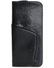 Black Zip Wallet Card Holder Mens Zip Around Wallet Leather Zip Wallet Mens Wallet with a zip