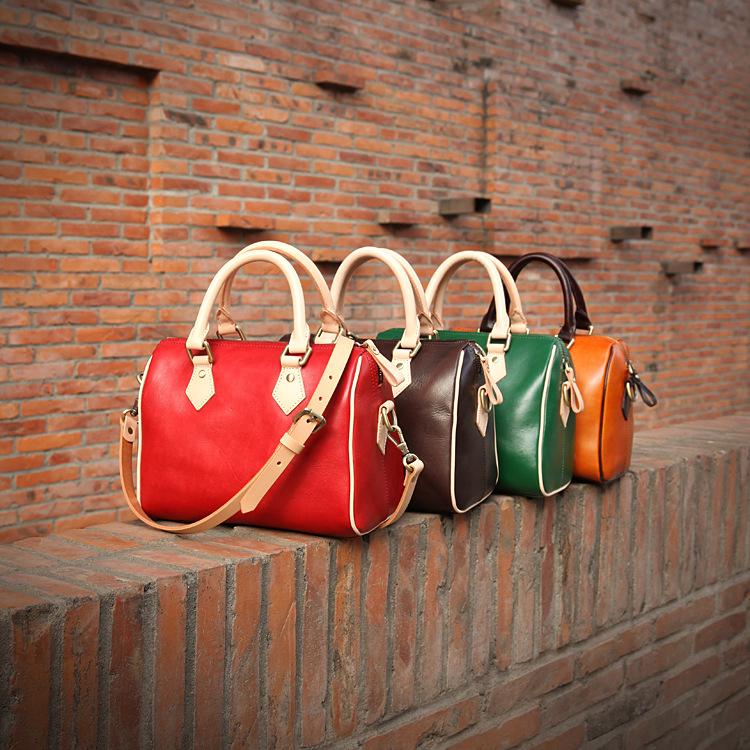 Shop Louis Vuitton Street Style Leather Bridal Logo Boston Bags by