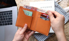 Cool Leather Mens Small Wallets Front Pocket Wallet Slim Wallet for Men