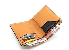 Cool Leather Mens Small Wallets Front Pocket Wallet Slim Wallet for Men