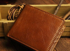 Cool Leather Mens Slim Small Wallet billfold Slim Front Pocket Wallet for Men