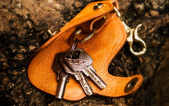 Handmade Leather Tooled Mens Cool Car Key Wallets Car Key Holder Car for Men