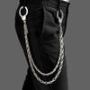 DOUBLE Chain BIKER SILVER WALLET CHAIN