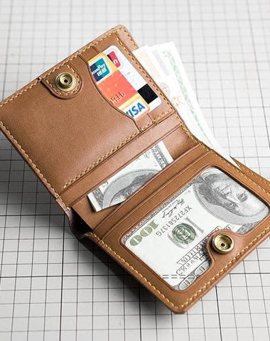 Handmade Mens Cool billfold Leather Wallet Men Small Wallets Bifold fo –  iwalletsmen