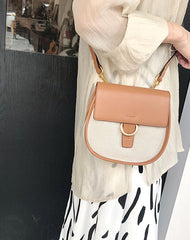 Brown LEATHER WOMEN Saddle SHOULDER BAG FOR WOMEN