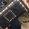 Genuine Leather Mens Cool Long Leather Wallet Biker Wallet Zipper Clutch Wallet for Men