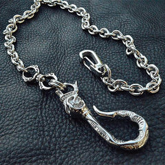 Cool Men's Stainless Steel Silver Pants Chain Biker Wallet Chain Key Chain Belt Chain For Men