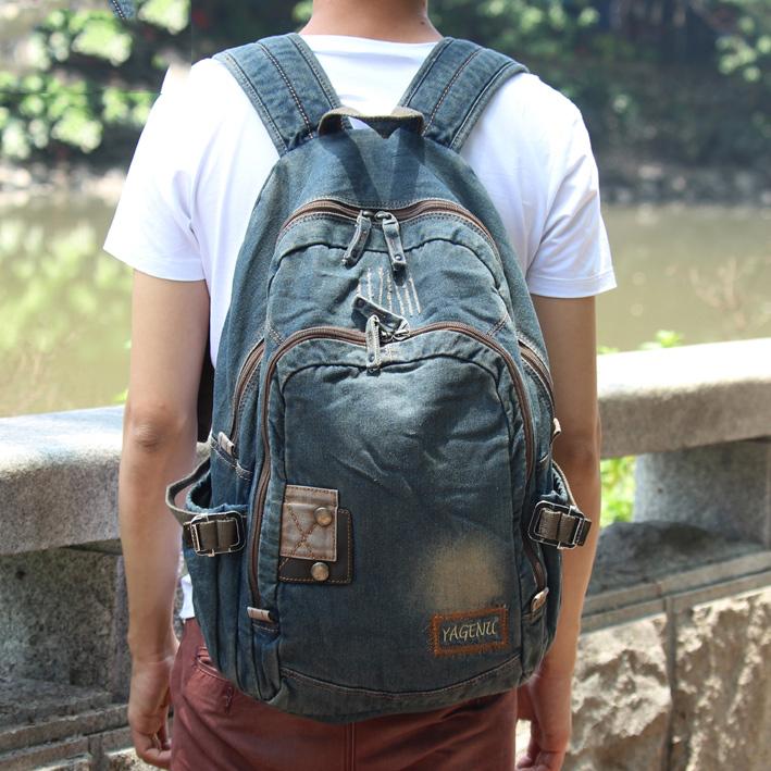Amazon.com | MaxxCloud Vintage Denim Backpack Jeans Satchel Hiking Daypack  Travel Bag Small Handbag Purse Rucksack(636 light blue) | Backpacks