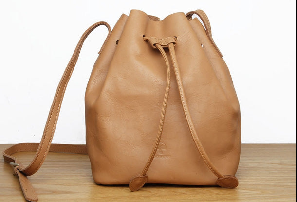 New Bucket Bag Genuine Leather Women Shoulder