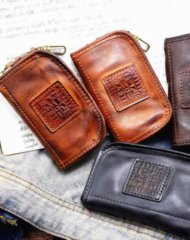 Men's Vintage Leather Key Wallet