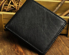 Cool Leather Mens Slim Small Wallet billfold Slim Front Pocket Wallet for Men