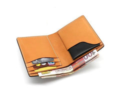 Cool Leather Mens Small Wallets Front Pocket Wallet Slim Wallet for Men