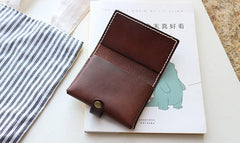 Leather Mens Small Card Wallets Front Pocket Wallet Cool Change Wallet for Men