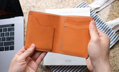 Cool Leather Mens Small Wallets Front Pocket Wallet Slim Wallet for Men