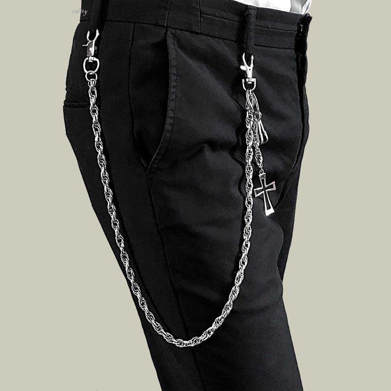 WG Black Metal Wallet Chain Black Wallet Chain Long Pants Chain Black Jeans Chain Jean Chains for Men