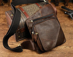 Leather Mens Chest Bag Sling Bag Sling Shoulder Bag Sling Backpacksfor men