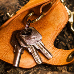 Handmade Leather Tooled Mens Cool Car Key Wallets Car Key Holder Car for Men