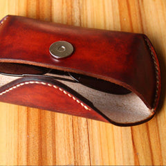 Handmade Mens Cool Leather Glasses Case Glasses Box Glasses Holder Eyeglass Case