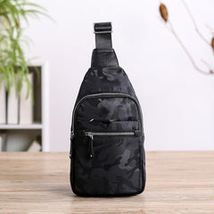 Cool Nylon Men's Sling Bag Camouflage Chest Bag Nylon One shoulder Backpack Sling Pack For Men