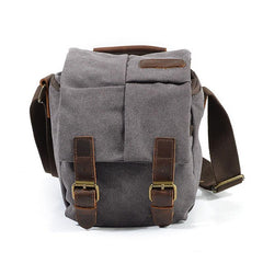 Brown CANVAS WATERPROOF MENS Small Side CAMERA Bag LARGE NIKON CAMERA BAG Gray DSLR CAMERA Messenger BAG FOR MEN