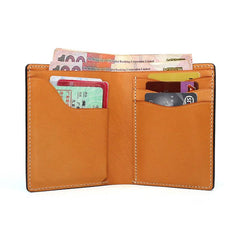 Cool Leather Mens Small Wallets Front Pocket Wallet Slim Wallet for Men