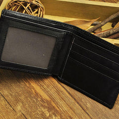 Cool Leather Mens Slim Small Wallet billfold Slim Front Pocket Wallet for Men