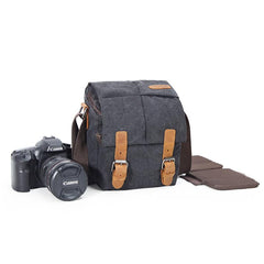 Brown CANVAS WATERPROOF MENS Small Side CAMERA Bag LARGE NIKON CAMERA BAG Gray DSLR CAMERA Messenger BAG FOR MEN