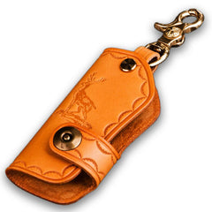 Handmade Leather Tooled Mens Cool Car Key Wallets Car Key Holder Car for Men