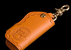 Handmade Leather Tooled Mens Cool Car Key Wallets Car Key Holder Car for Men