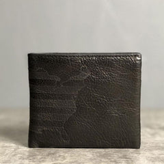 Handmade Leather Mens Cool Slim billfold Leather Wallet Men Small Wallets Bifold for Men