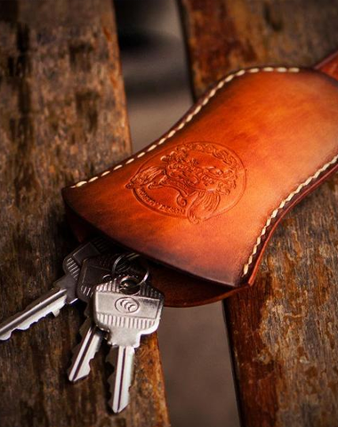 Handmade Leather Mens Cool Key Wallet Car Key Holder Case Slim Card Co –  iwalletsmen