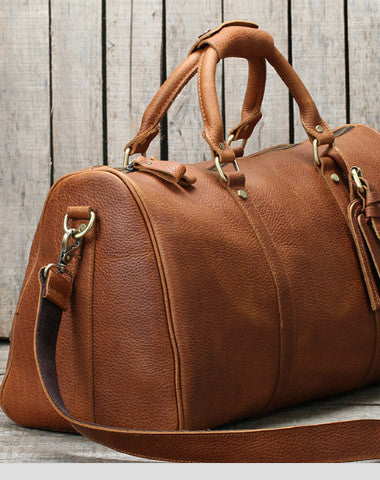 Cool Leather mens Duffle Bag Travel Bag Weekender Bag Vintage Overnight Bag shoulder bag - EverHandmade