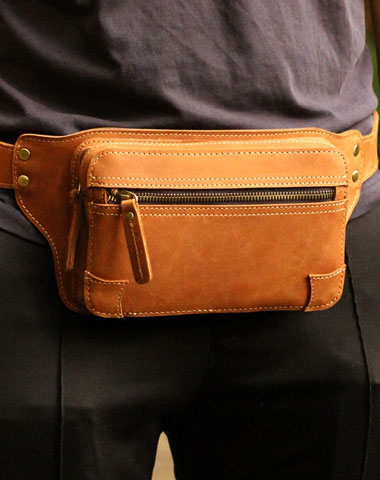 Waist Bag Mens Genuine Leather  Genuine Leather Waist Pack Men