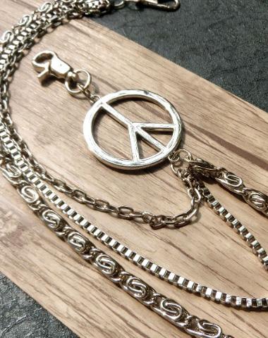 silver biker trucker punk peace hook wallet Chain for chain wallet biker wallet trucker wallet