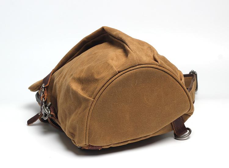 Men's Sling Backpack Waxed Canvas Crossbody Bag Casual Daypacks