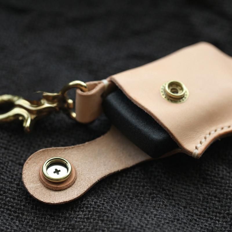 Handmade Leather Zippo Case Belt Keychain Design Lighter Cover