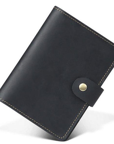 Cool Leather Mens Small Passport Wallet Slim billfold Travel Wallets for Men