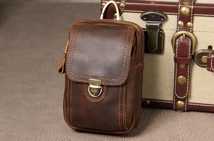 Generic PU Leather Waist Bag Men Travel Waist Pack Small Fanny Pack Male  Belt @ Best Price Online