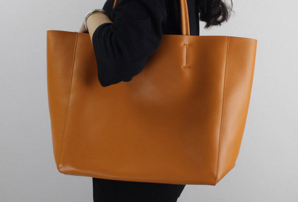 ACS Genuine Leather Handbag Leather Tote Bag Leather Purse Slouchy Handbag  Shoulder Bag Leather Shopper Bag 