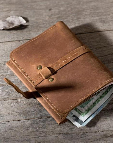 Cool Leather Mens Slim Small Wallets Men billfold Bifold Wallets for Men