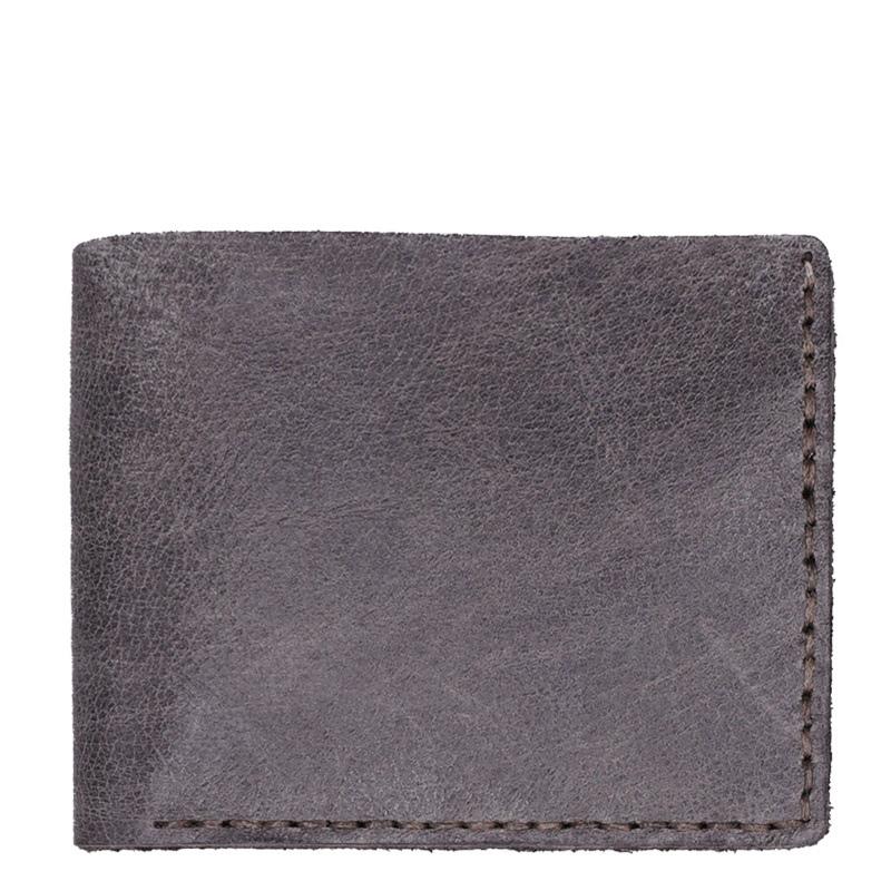 Handmade Blue Leather Mens Bifold Billfold Wallets Slim Blue Small Wallet for Men