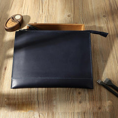 Handmade Mens Slim Clutch Purse Folder Purse Personalized Coffee Leather Envelope Bag for Men