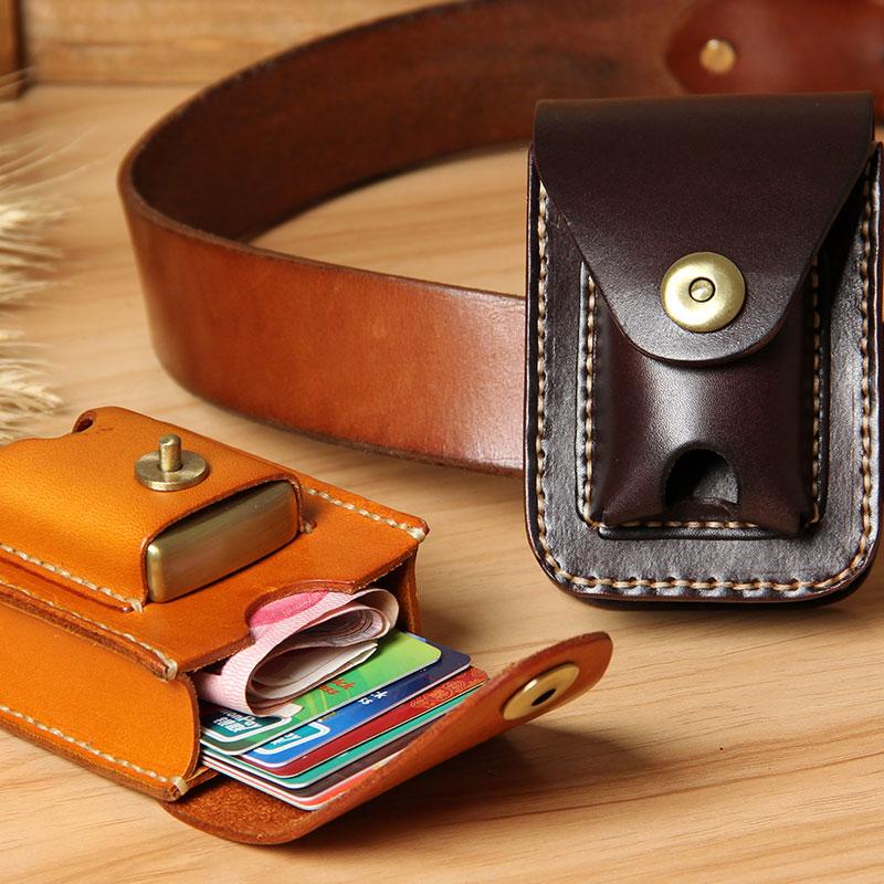 Waist Bag Genuine Leather Belt Pouch  Leather Cigarette Lighter Box Case -  Fanny - Aliexpress