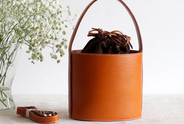 The Bucket Shoulder Bag - Handmade Women's Leather and Bucket Bag
